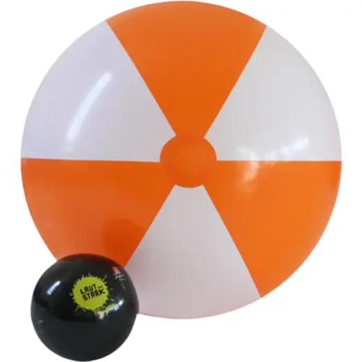 1.5m Two-Tone Beach Ball Orange-White